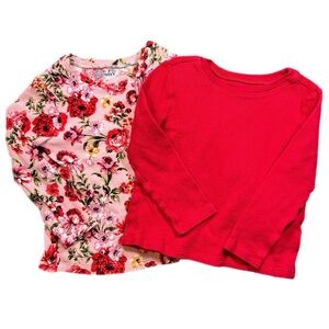 Old Navy Girls Waffle Knit Long Sleeve Shirts-4T